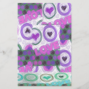 Lieflijk Liefdeshart Motief Kunstprint Briefpapier