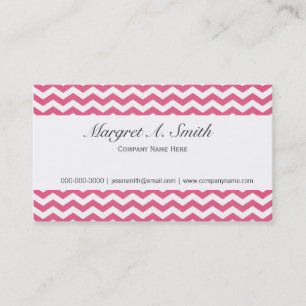 Lieflijk, modern, trendy roze chevron professionee visitekaartje