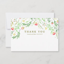 lieflijk romantisch | Floral Wedding Dank u Bedankkaart