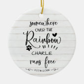 Lieflijk rustiek boerderijhuis huisdierherdenking  keramisch ornament (Voorkant)