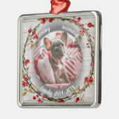 Lieflijk Rustieke Kat Dierbare Herdenking Aangepas Metalen Ornament (Links)