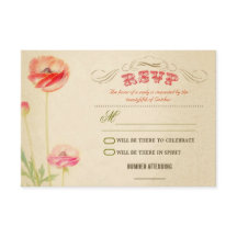 lieflijk vintage ontwerp trouw-rsvp