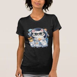 Lieflijke Astronaut Katten die het Melkwegstelsel T-shirt