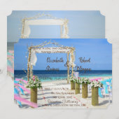 Lieflijke Beach Arbor Bloemige Trouw Uitnodiging (Voorkant / Achterkant)