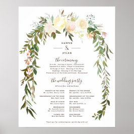 Lieflijke bloemen | Huwelijksceremonie programmabo Poster