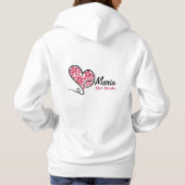 Lieflijke Bruid Bloemhart Ontwerp Hoodie (Achterkant)