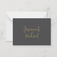Lieflijke Chic Calligrafie Koppel Namen Grijs & Go