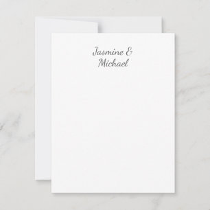 Lieflijke Chique Calligrafie Koppel Namen Bruiloft RSVP Kaartje