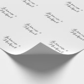 Lieflijke Chique Calligrafie Koppel Namen  Cadeaupapier (Hoek)