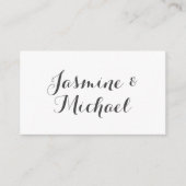 Lieflijke Chique Calligrafie Koppel Namen  Informatiekaartje (Voorkant)