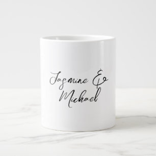 Lieflijke Chique Calligrafie Namen Bruiloften Grote Koffiekop