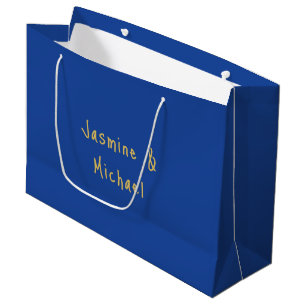 Lieflijke Chique Calligraphy Koppel Namen Blauw &  Groot Cadeauzakje