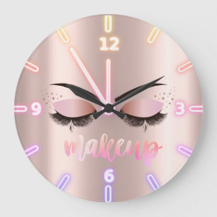 Lieflijke Coole Trendy Roze Gouden Nep Wimpers Grote Klok