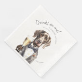 Lieflijke Duitse Staande Pointer Aquarel Bar Servet (Hoek)
