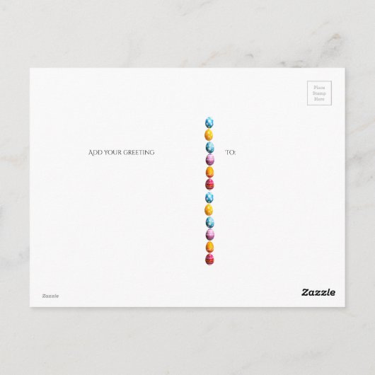 Lieflijke Eend Strohoed Paaseieren Bloemen Briefkaart (Achterkant)