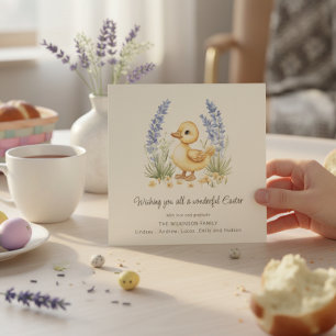 Lieflijke Eendjes Lente Pasen Kaart