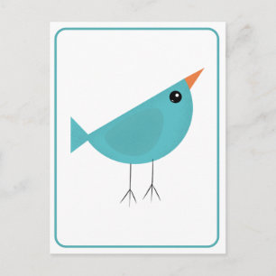 Lieflijke Fantasievolle Vogel Natuur Kunst Briefkaart