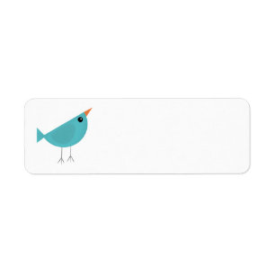 Lieflijke Fantasievolle Vogel Natuur Kunst Etiket
