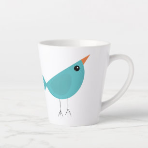 Lieflijke Fantasievolle Vogel Natuur Kunst Latte Mok