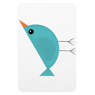 Lieflijke Fantasievolle Vogel Natuur Kunst Magneet