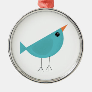 Lieflijke Fantasievolle Vogel Natuur Kunst Metalen Ornament