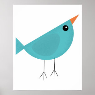 Lieflijke Fantasievolle Vogel Natuur Kunst Poster