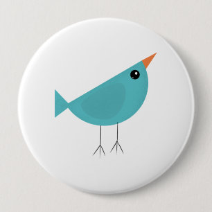 Lieflijke Fantasievolle Vogel Natuur Kunst Ronde Button 4,0 Cm