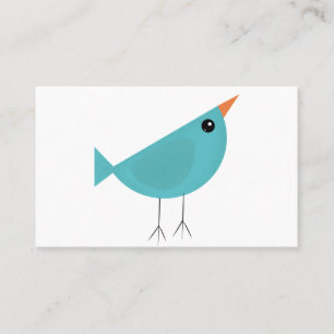 Lieflijke Fantasievolle Vogel Natuur Kunst Visitekaartje