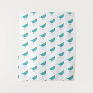 Lieflijke Fantasievolle Vogel Natuur Kunst Wandkleed
