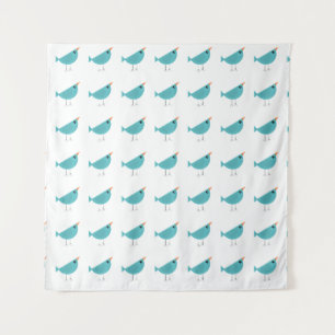 Lieflijke Fantasievolle Vogel Natuur Kunst Wandkleed