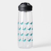 Lieflijke Fantasievolle Vogel Natuur Kunst Waterfles (Voorkant)