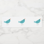 Lieflijke Fantasievolle Vogel Natuur Kunst Waterfles Etiket (Enkel label)