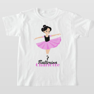Lieflijke Gelukkige Zachte Roze Ballerina Persoon T-shirt