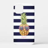 Lieflijke gestreepte koele ananas Case-Mate iPhone case (Achterkant)