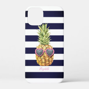 Lieflijke gestreepte koele ananas Case-Mate iPhone case