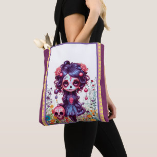 Lieflijke Gotische Tuin Suiker Schedel Tote Bag