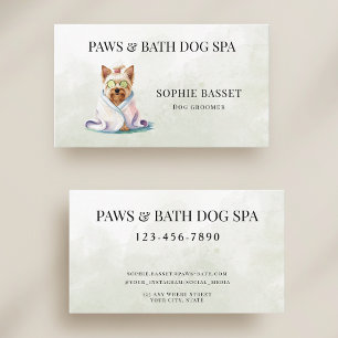 Lieflijke HondenSpa Aquarel Groen Visitekaartje