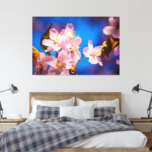 Lieflijke Kersenbloesems Canvas Afdruk (Insitu (Slaapkamer))