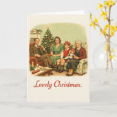 Lieflijke Kerst - Grappige Vintage Kaart (Gele Bloem)