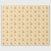 Lieflijke Kerst Teddy Bear Cadeaupapier (Vlak)