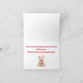 Lieflijke Kerst Teddy Bear Feestdagen Kaart (Binnen)