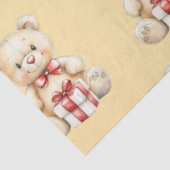 Lieflijke Kerst Teddy Bear Tissuepapier (Detail)