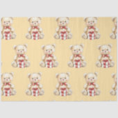 Lieflijke Kerst Teddy Bear Tissuepapier (Voorkant)