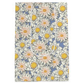 Lieflijke klassieke bloem l Blauw en geel Medium Cadeauzakje (Achterkant)