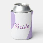 Lieflijke lavendel en witte bruid blikjeskoeler (Blikje Voorkant)