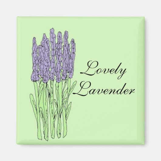 Lieflijke Lavendel Magneet (Voorkant)