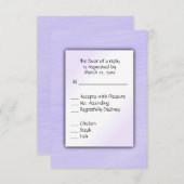 Lieflijke Lavendel Menu Keuze Trouw RSVP (Voorkant / Achterkant)