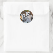 Lieflijke Lemuren Ronde Sticker (Tas)