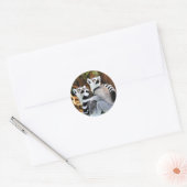 Lieflijke Lemuren Ronde Sticker (Envelop)