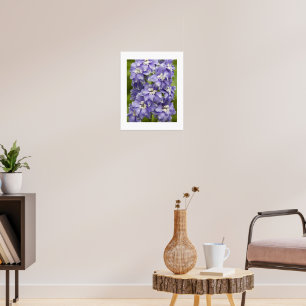 Lieflijke Paarse Delphinium Bloem Fotografisch Poster